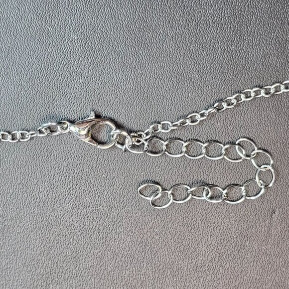 Silver "Blessed" Cross Pendant Necklace (NWOT) - Picture 4 of 5